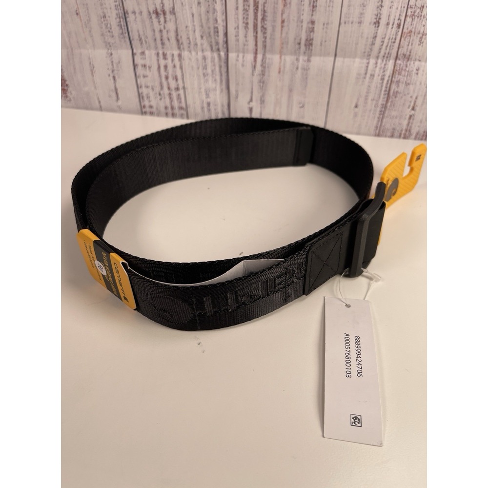 Carhartt Nylon Webbing Ladder Lock Belt In Black Belt Size Medium(34-36) NEW